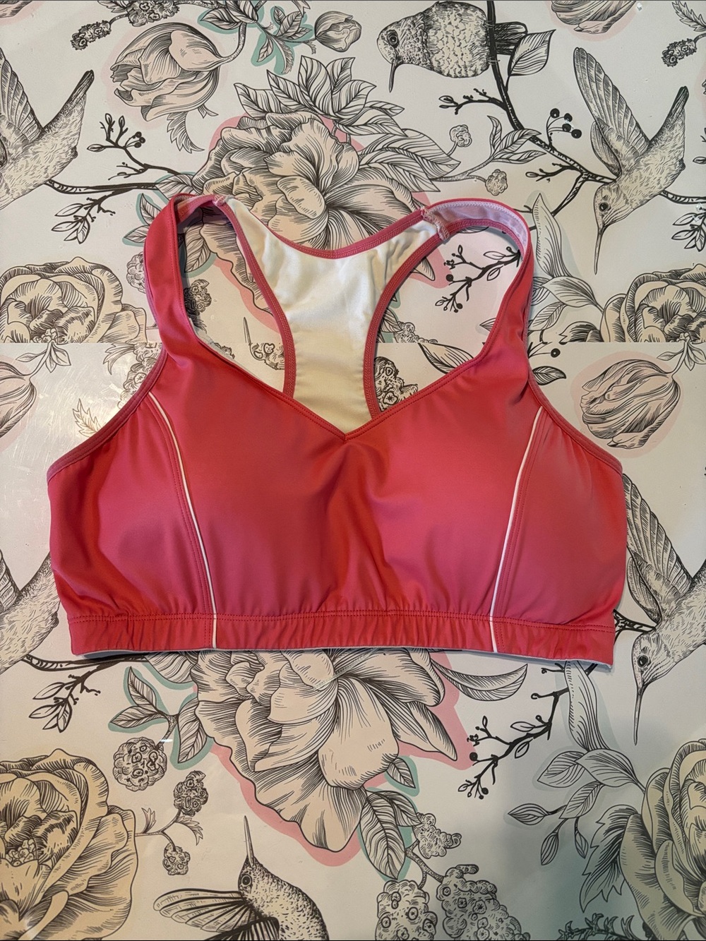 Moving Comfort Coral Sports Bra with Racerback